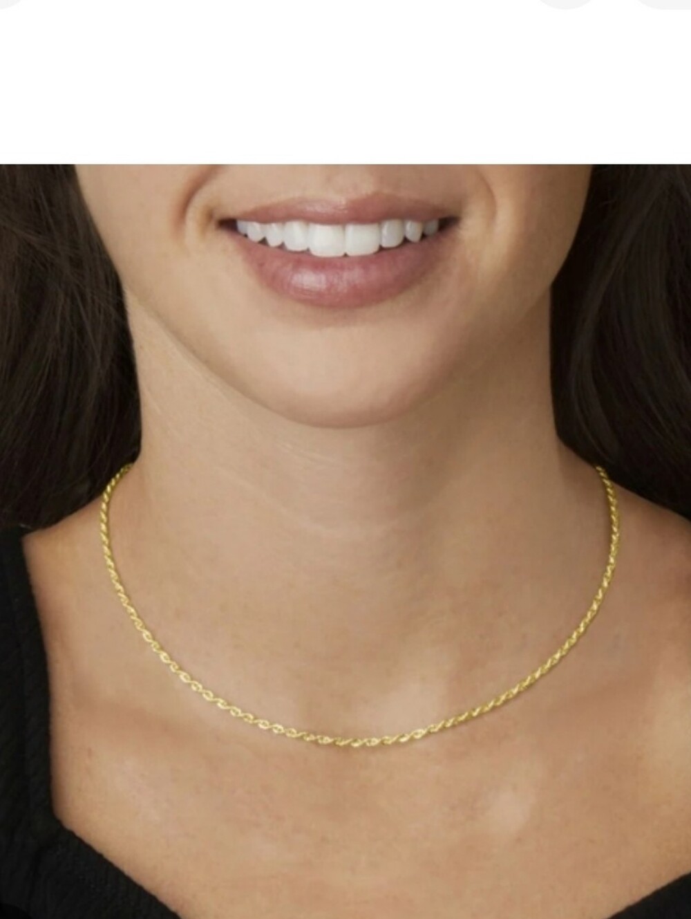 Golden Clef International 10k Solid 16 Inch Gold Rope Necklace New